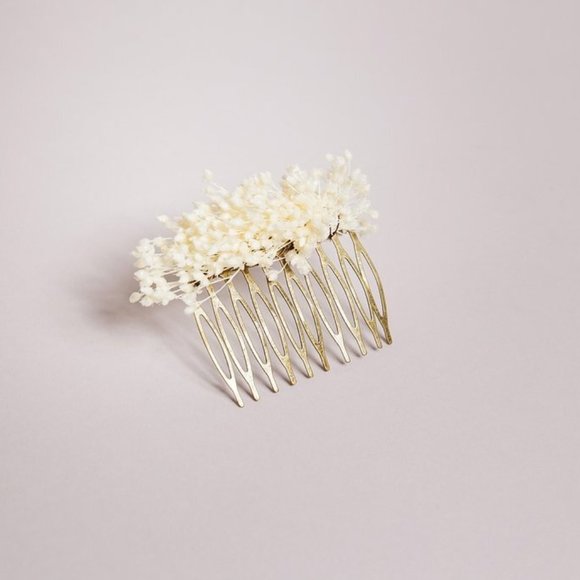 Preserved Baby’s Breath Josephine Comb - Picture 1 of 4